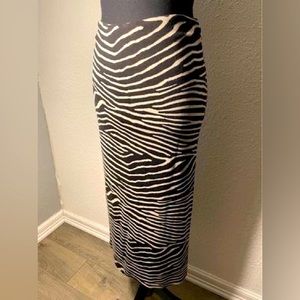 Zebra Print Pencil Skirt